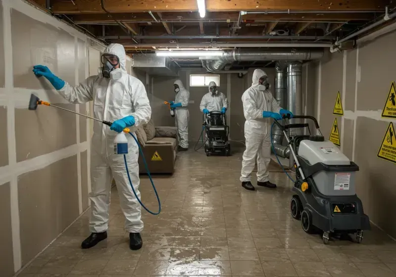 Basement Moisture Removal and Structural Drying process in Lake Alfred, FL